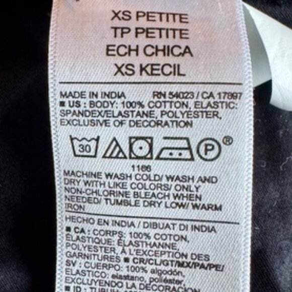 Old Navy Black Midi Dress w Tan Elastic Smocked Bodice - Picture 12 of 15